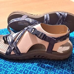 Skechers Navy and Gray Women's Sandals